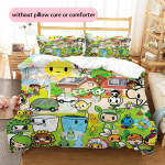 Tokidoki ra&scaron;tu patalynės komplektas su antklode Namų dekoravimas Dovana (1 * antklodės užvalkalas + 2 * pagalvės užvalkalai be &scaron;erdies) 135x200cm