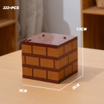 Super Mario Bros Statybiniai Blokeliai Klausimo Ženklas Yoshi Luigi Žvaigždė Surinkimas MOC 3D Modelis Mario Mini Plytelių Žaislas Kalėdinei Dovanai No Box gray