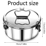 &bdquo;Flan Mold 304&ldquo; nerūdijančio plieno &bdquo;Flan&ldquo; formos forma su dangteliu ir rankena 1,5 QT talpos &bdquo;Flanera Flan Forma&ldquo; ne&scaron;iojamasis apvalus pyragas