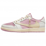 Travis Scott x Jordan Low top Vintage Basketball Shoes Men's Pink IQ7604-101 43 white