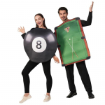 Kėgliai, biliardo stalas cosplay poros apranga, suaugusiems Adult size žalia