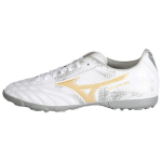 Mizuno Morelia Neo AG Dirbtinės dangos Amortizuojantys Atsparūs trinčiai Kvėpuojantys Futbolo Batai Vyri&scaron;ki Balti Auksiniai P1GD249331 43