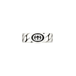 Gucci Susikertantis Dvigubas G Platus Senovinio Stiliaus Sidabrinis Žiedas Unisex žiedai 678656-J8410-8191 Dust Bag+Box (Random Color),10
