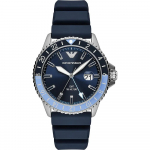 Emporio Armani Diver GMT Mėlynas Silikoninis Vyri&scaron;kas Kvarcinis Laikrodis AR11592 mėlyna