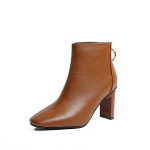 Moteri&scaron;ki batai Rudens/žiemos Nauji Briti&scaron;ki Odiniai Batai Madingi Užtrauktuku Neslystantys Kvadratiniu Pir&scaron;tu Auk&scaron;takulniai Ankle Boots Botas Mujer 35