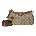 Gucci GG Marmont Drobės Bra&scaron;kių Pakabuko Pečių Krep&scaron;ys Smėlio Spalvos Rudo Odos Juostelė su Web Ra&scaron;tu Kasdieniam Pirkiniui 735132-FABLE-9442 Basic Set (Bag+Dust Bag)