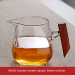 Kar&scaron;čiui atsparus stiklinis Gongdao puodelis su stora medine rankena, arbatinukas su infuzoriumi arbatai puodelyje, integruotas arbatos sietelis, virdulys, baras