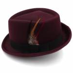 Rombas karūna trilby skrybėlės vyrams klasikinis plunksna trilby fedora skrybėlė Banga džentelmenas Mada Unisex trumpas kra&scaron;tas rudens žiemos skrybėlė 56-58