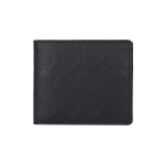 Coach 3 viename piniginė su reljefiniu spaudiniu ir nuimamu kortelių laikikliu Vyri&scaron;kos piniginės Juoda 75371-BLK Basic Set (Bag+Dust Bag)