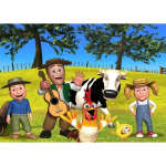 Žalios žolės ūkio tema La Granja De Zenon Fonas &Scaron;ventės fonas Pritaikomas dekoras Vaikų 1-asis gimtadienis Kūdikio &scaron;ventė Nuotraukų fonas 240x180cm