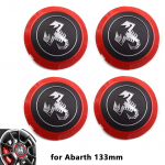 4 vnt. Skorpiono Automobilio Ratlankio Gaubteliai Abarth 133mm su Skorpiono Logotipu ratlankio centriniai gaubteliai Ženklelis Emblema Fiat500 Punto