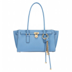 MICHAEL KORS Hamilton MODERNE logotipas pakabukas auksinė furnitūra rankinė rankinė pirkinių krep&scaron;ys karvės odos peties rankinė mažo dydžio moteri&scaron;ka &scaron;viesiai mėlyna mėlyna