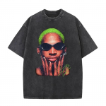 2026 Dennis Rodman Vintažiniai skalbti mar&scaron;kinėliai Vyri&scaron;ki Moteri&scaron;ki &Scaron;aunūs Hip Hop Gotikiniai Oversized Mar&scaron;kinėliai Apvalia Kaklo Apykakle Auk&scaron;tos Kokybės Madingi Mar&scaron;kinėliai Streetwear S