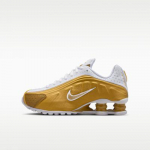 Nike Shox R4 Metalinis auksas baltas (GS) 35.5