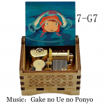 Ponyo ant uolos Anime medinė muzikinė dėžutė Automati&scaron;kai sukamoji Tema Gake No Ue No Ponyo Vaikams Draugams Gimtadienio Dovana Žaislas vakarėliui (as the picture,Small)