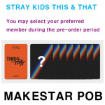 MAKESTAR Tik oficiali nuotraukų kortelė POB STRAY KIDS THIS & THAT MAKESTAR FULL SET(8TYPE)