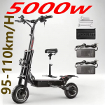 2026 NAUJAS T5B 5000W Variklis 52V30AH Maksimalus Greitis 85KM/H NFC Atrakinimas Dovanų sėdynė Elektriniai paspirtukai visureigiams Miesto kelionėms Suaugusiųjų Elektrinis paspirtukas