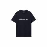 Givenchy Logotipo Spausdinami Mar&scaron;kinėliai su Apvalia Kaklo I&scaron;kirpte BM716G3YAC-001 M-No Original Gift Bag Or Gift Box juoda