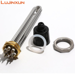 LUJINXUN 1,5 sriegiu vamzdinis elektrinis &scaron;ildytuvas 220v/380v panardinamas vandeniui DN40/47mm 3KW/4,5KW/6KW TEN katilo &scaron;ildymo elementas 1 vnt. 380V sidabras