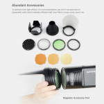 Godox H200R 200 W žiedinė blykstės galvutė su spiraliniu blykstės vamzdelio magnetiniu priedų prievadu, skirta Godox EC200