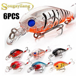 Fishing Hard Baist 8 vnt 4,5 cm Minnow masalai Treble Hook jaukai Dirbtinis masalas e&scaron;erių žvejybai 8Pcs