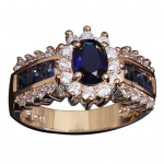 Groovy Ring Lady Vintage Band Finger Rings Vestuvių vakarėlis Us 10 mėlyna