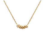 Les Tr&eacute;sors De Lily [J0079] - Collier Plaqu&eacute; Or 'Chor&eacute;graphie' dor&eacute; - 15x4 mm