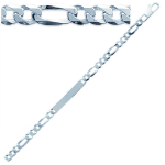 Les Tr&eacute;sors De Lily [J0094] - Bracelet Argent 'Identit&eacute;' - 20 cm 6 mm