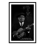 Les Tr&eacute;sors De Lily [Q9683] - Toile cr&eacute;ateur 'Jazz' noir (La musique donne une &acirc;me &agrave; nos coeurs et des ailes &agrave; la pens&eacute;e - guitare) - 60x40 cm