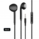 3,5 mm laidinės ausinės Bass Stereo Earbuds Gym Sportinės ausinės su mikrofonu stereo ausinės, skirtos iPhone Samsung Xiaomi Huawei PC juoda