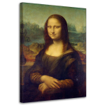 Drobės spaudinys, Mona Liza &ndash; Da Vinci reprodukcija 40x60 ruda