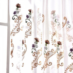1 vnt Europos siuvinėtas tiulis baltas permatomas užuolaidos marlės verpalai Voile užuolaidos langų užuolaidos gyvenamasis kambarys NAPEARL W300cm x L260cm
