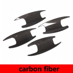 For Mercedes Benz E Class W213 2016-2022 ABS Matt blackBright/carbon fiber Car Door Bowl Cover Trim sticker Car carbon fiber
