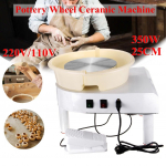 Pottery Wheel Machine 32cm 220V 350W Hand cranked and pedal control Ceramic Work Clay Art With Mobile Smooth Low Noise