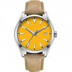 Corgeut 41MM Prabangus Top Vyri&scaron;ki Sterilus Ciferblatas Laikrodis Oranžinis Ciferblatas Sidabrinės Rankos Automatinis Pasimatymas NH35 Mechaninis Safyras Vyrai rožinė
