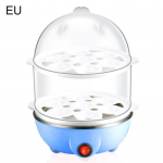 220V 350W daugiafunkcis dvigubas virtuvės mini ne&scaron;iojamas viryklės kiau&scaron;inių katilas EU Plug mėlyna