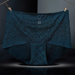 Naujos moteri&scaron;kos kvėpuojančios kelnaitės Seksualios nėrinių tinklelio, tu&scaron;čiavidurio &scaron;ilko apatinės kelnaitės, medvilninės sveikatos kelnaitės, kokybi&scaron;kos plius dydžio kelnaitės. L žalia