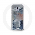 Coque pour Samsung Galaxy A8 2018 Fond de texture abstraite gris