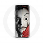 Coque pour Samsung Galaxy A10 La casa de papel Berlin Masque Split