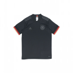 Adidas Vokietija i&scaron;vykos sirgalių versija Laisvalaikio sporto treniruočių futbolo mar&scaron;kinėliai Vyri&scaron;ki vir&scaron;utiniai drabužiai Juodi EH6117 XS