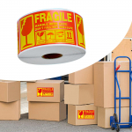 Trapūs gabenimo ir perkraustymo lipdukai, &bdquo;Elkitės atsargiai&ldquo;, Įspėjamieji lipdukai, Style E