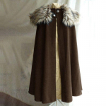 Vyri&scaron;kas tamplierių riterio Cosplay kostiumas, apsiaustas Viduramžių vikingų pelerinos S ruda
