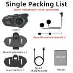 WAYXIN &scaron;almo ausinės T2 motociklo Bluetooth domofonas 2 vairuotojams 300M Intercomunicador Moto Interphone BT 5.1 vandeniui atsparus dviratininkas CHINA