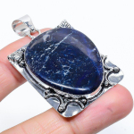 Natural Sodalite Gemstone Handmade 925 Sterling Silver Pendant 2.17 p5r72
