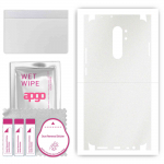 apgo Protective Skin Sticker for the back+sides compatible with Xiaomi Redmi 9, Full Wrap Film, Foil, Vinyl - Pattern Matte Transparent