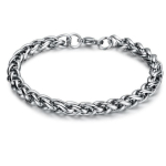 3/4/5/6/8MM nerūdijančio plieno grandinėlės apyrankės vyri&scaron;kos grandinėlės papuo&scaron;alų priedai 3mm-16cm sidabras