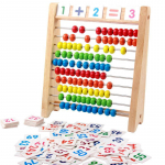 Klasikinis medinis mokomasis skaičiavimo žaislas 100 karoliukų ikimokyklinio amžiaus matematikos mokomieji žaislai Montessori skaičių aritmetinis abakasas Dovana mažyliui