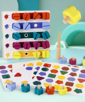 Mediniai varžtai ir veržlės i&scaron;ardymas spalvų ir formų atitikimas statybinių kaladėlių žaidimas Montessori edukaciniai žaislai dovana vaikams berniukams