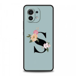 Flower Letters S telefono dėklas, skirtas Xiaomi 14 13 12 11 Lite 13T 12T 11T Pro 9T Mi Poco X6 X5 M3 X3 Pro F5 F4 F3 5G juodas dangtelis Poco M3