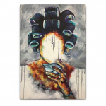 Grafiti menas abstrakti figūra drobė tapyba karūna deivė siena meno plakatas unikali &scaron;ukuosena seksuali mergina namų dekoravimo freska Be rėmelio 21*30cm No Frame